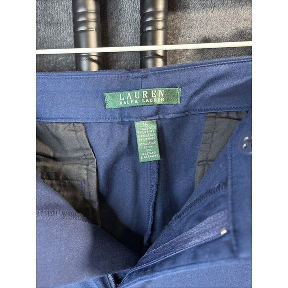 Lauren Ralph Lauren Pants Women's Size 16 Blue Cropped Chino Stretch - Picture 4 of 10